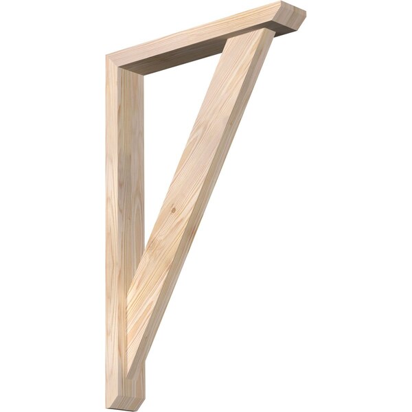 Ekena Millwork Traditional Slat Smooth Bracket w/ Offset Brace, Douglas Fir, 3 1/2"W x 20"D x 32"H BKT0402X20X32TRA06SDF - main